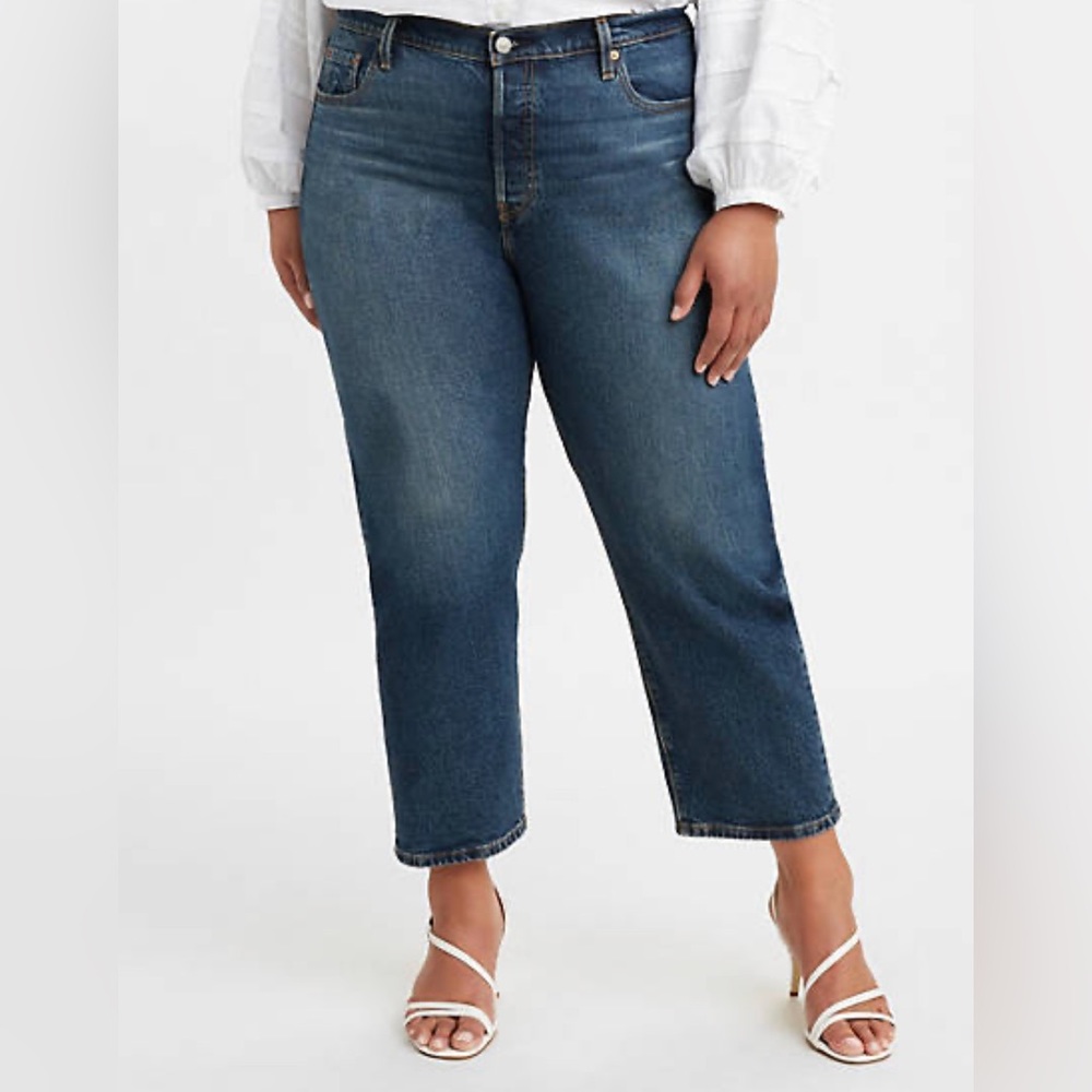 Women plus size 501 cropped jeans (24w)